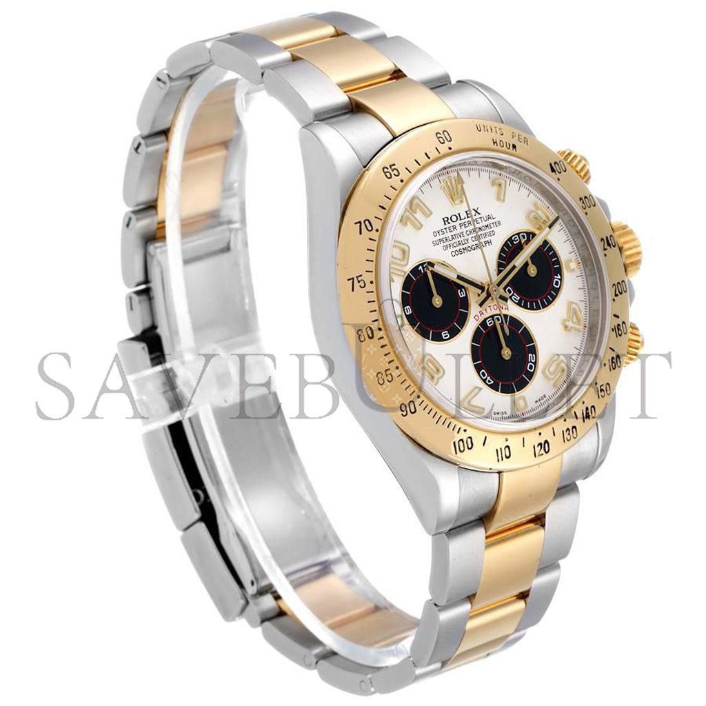 R*l*x daytona steel 18k yellow gold panda dial 40mm watch 116523