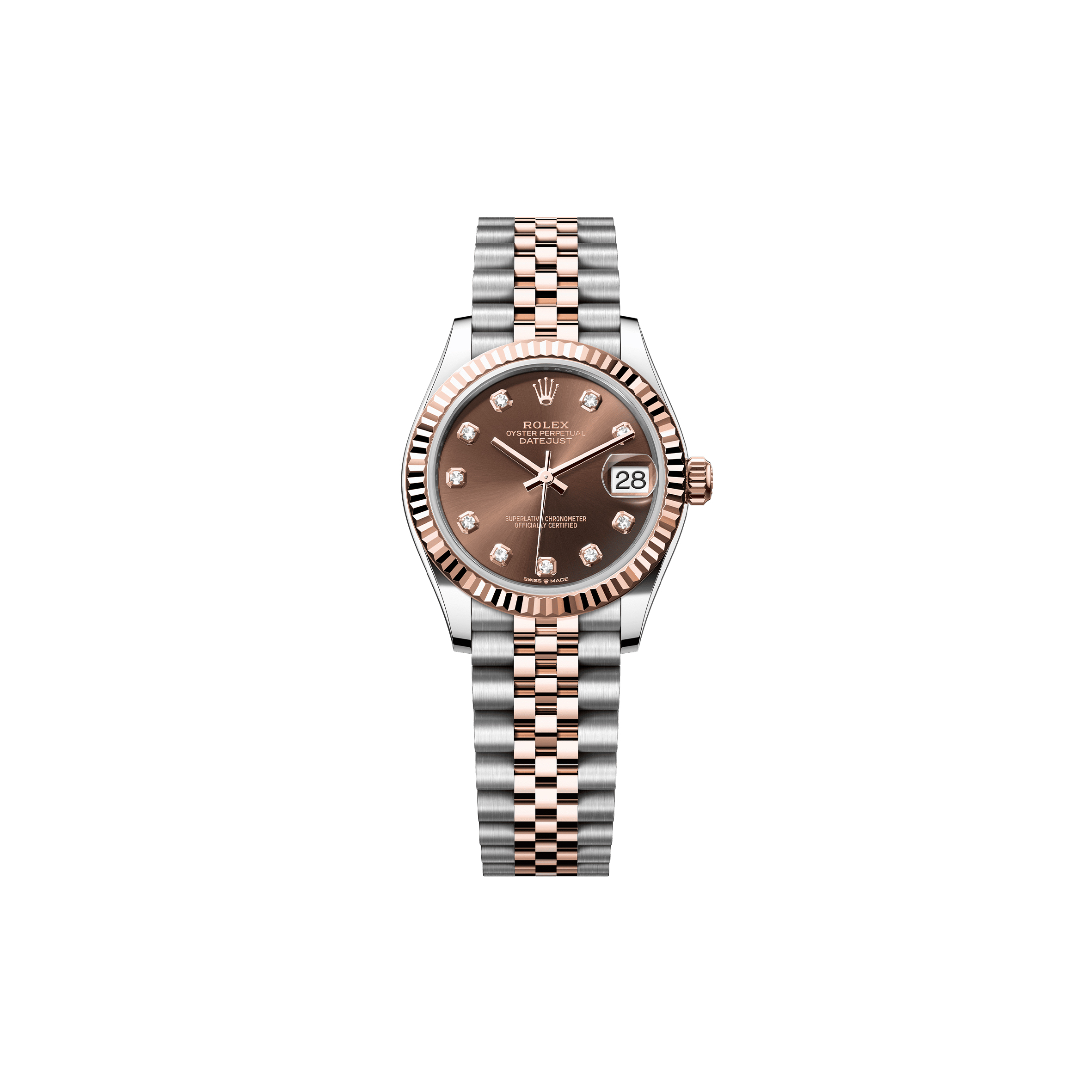 R*l*x datejust 31 oyster, 31 mm, oystersteel and everose gold watch 278271