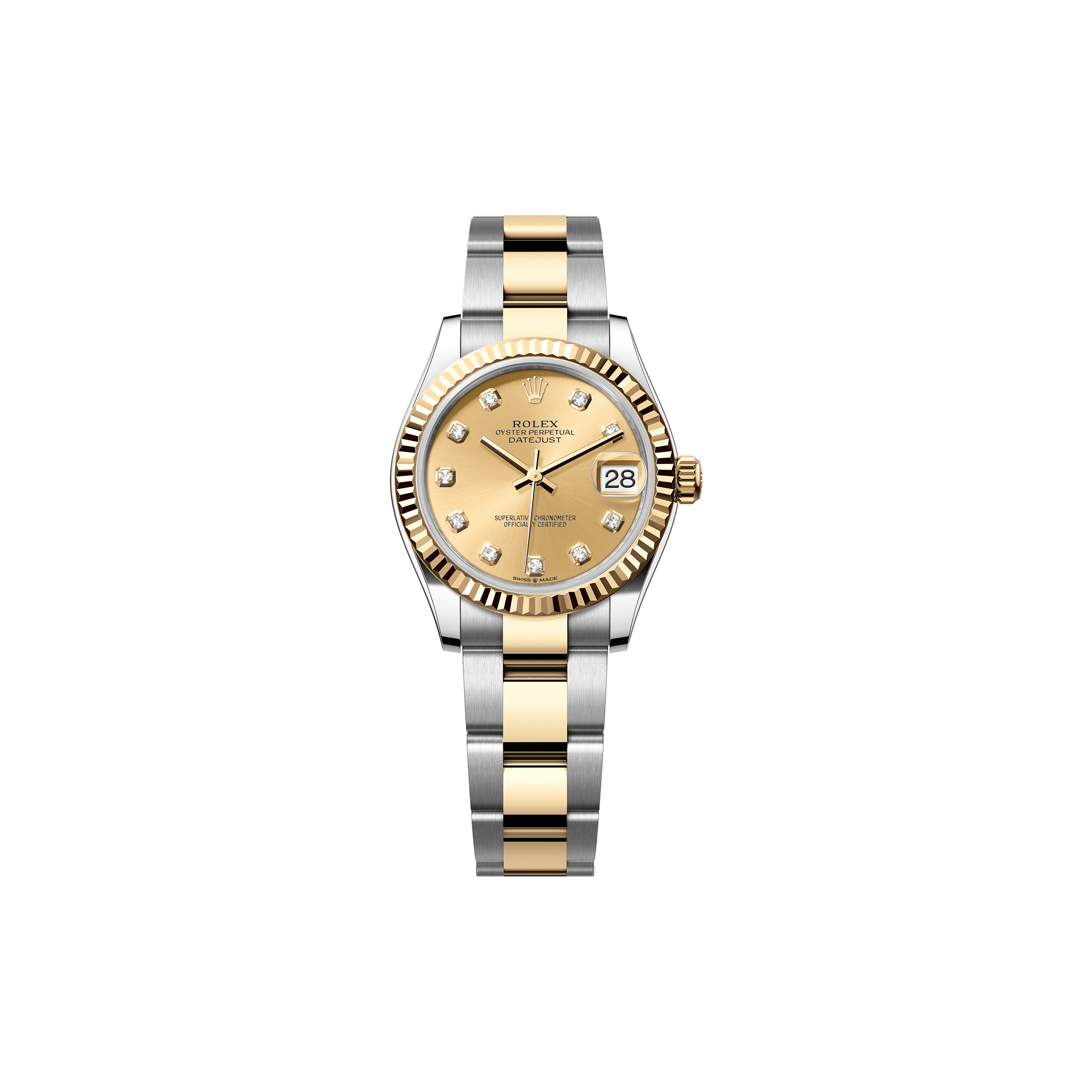 R*l*x datejust 31 oyster, 31 mm, oystersteel and yellow gold watch 278273