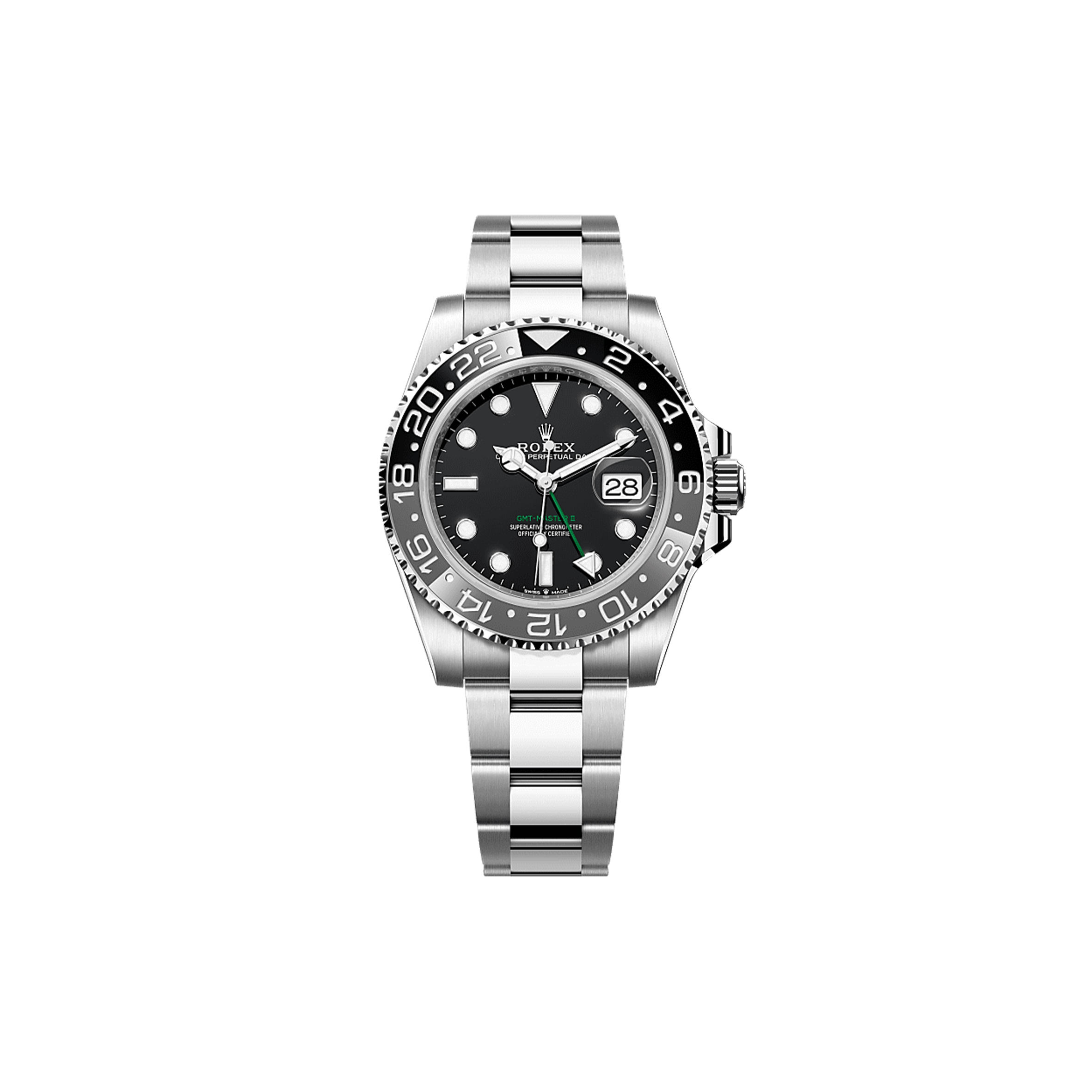R*l*x gmt-master ii oyster, 40 mm, oystersteel watch 126710grnr