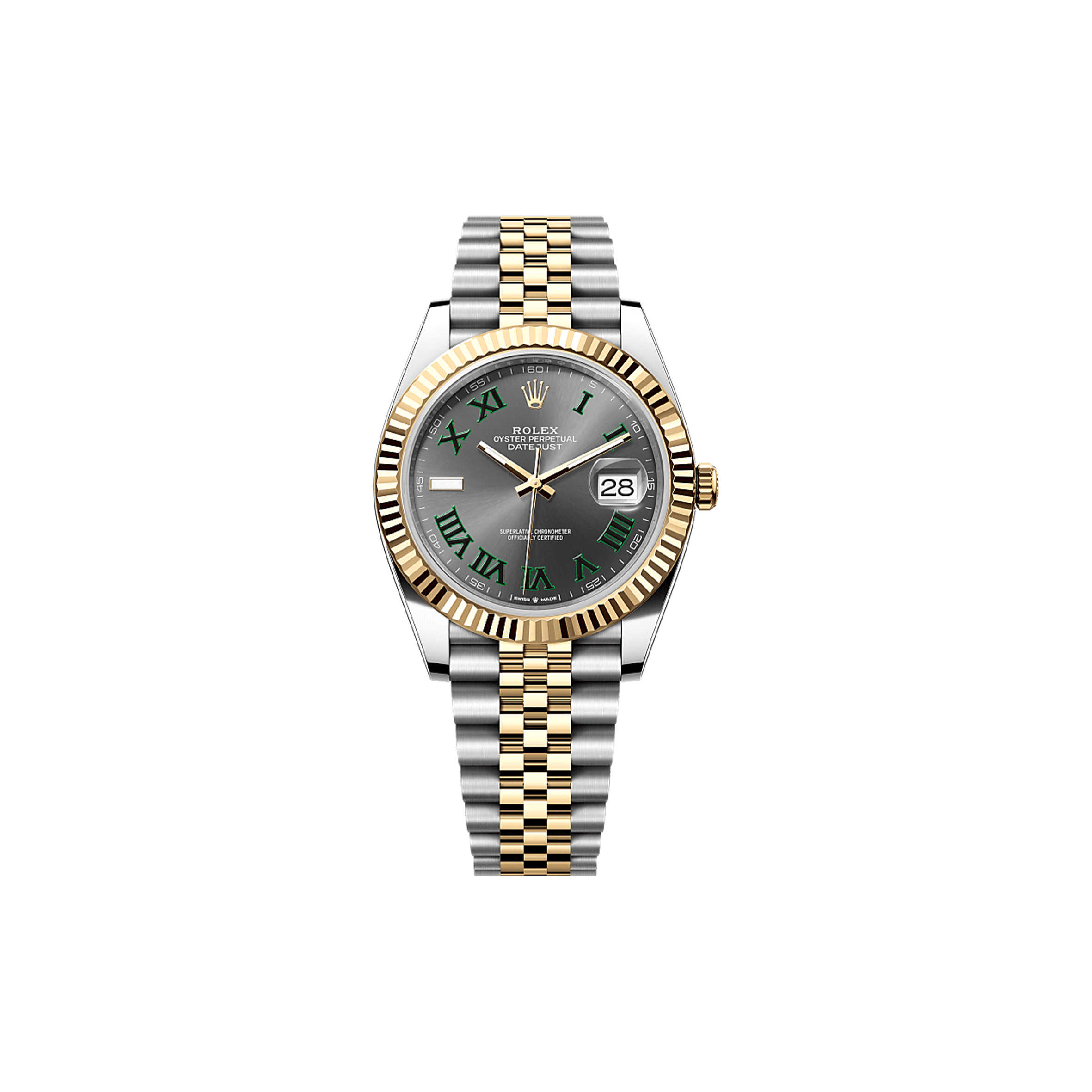 R*l*x datejust 41 oyster, 41 mm, oystersteel and yellow gold watch 126333-0019