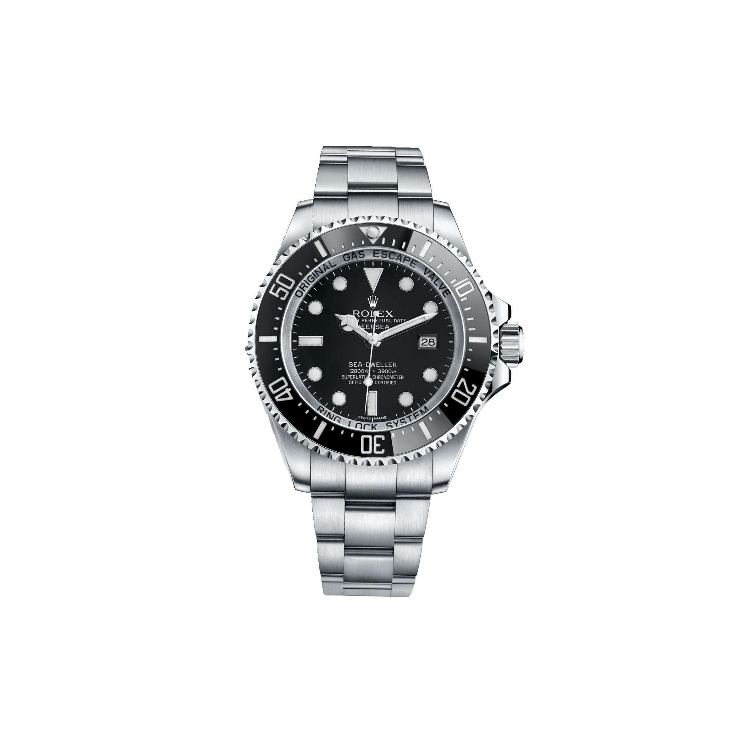 r*l*x sea-dweller 44 stainless steel black F**e watch 116660-0001