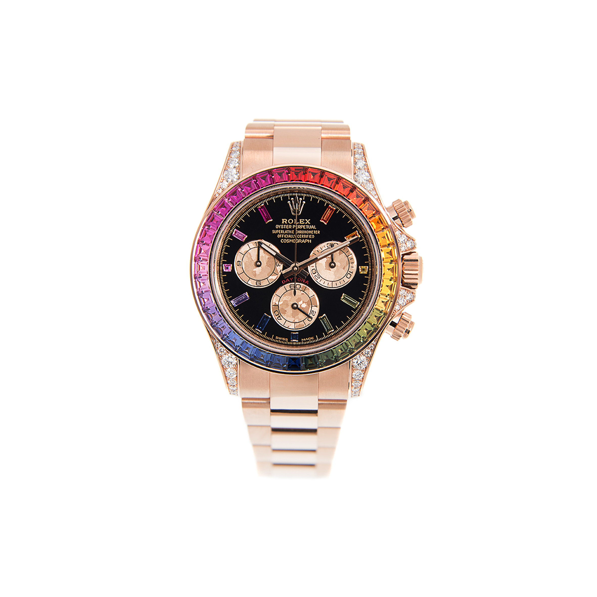 R*l*x daytona square rainbow gemstone watch 116595rbow-0001