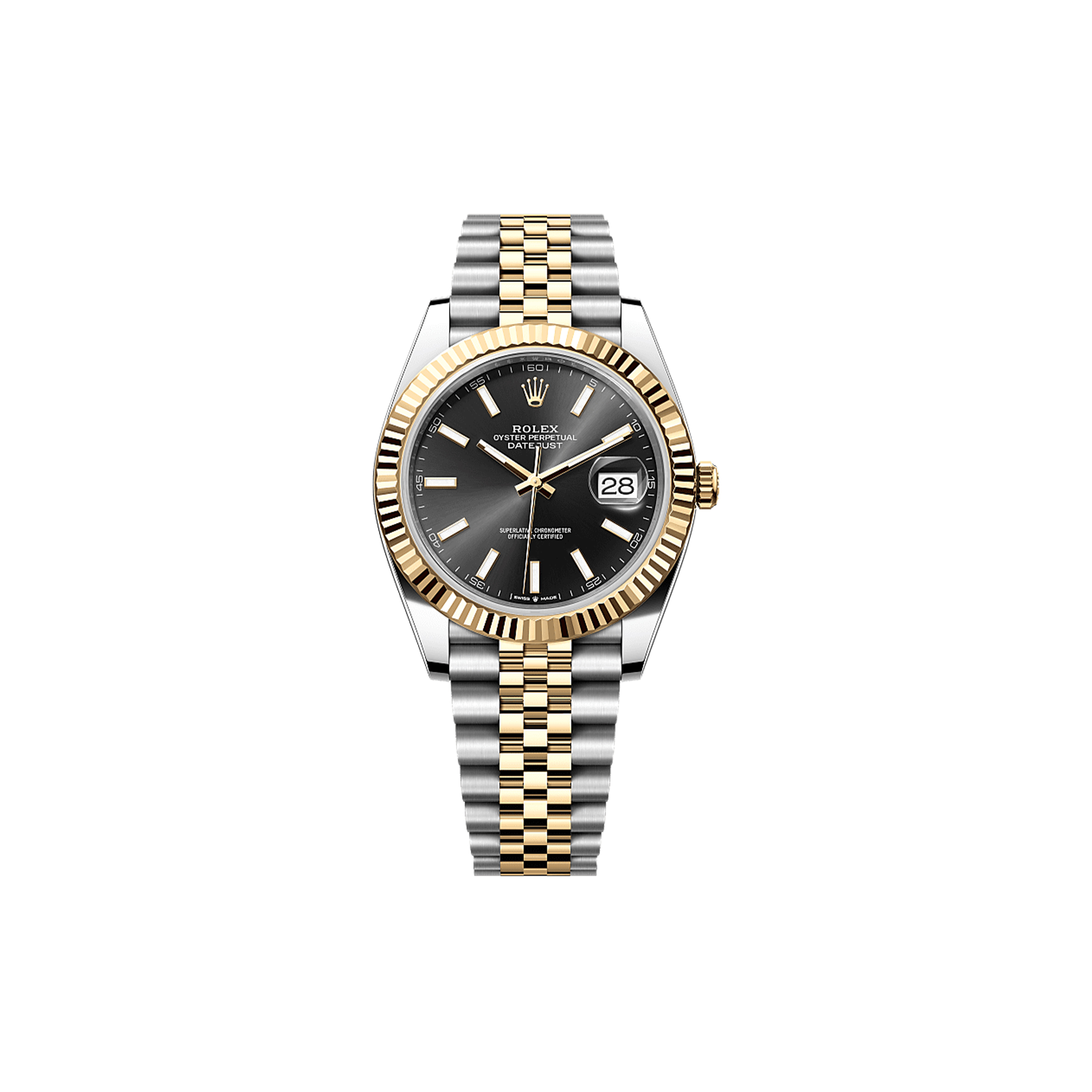 R*l*x datejust 41 oyster, 41 mm, oystersteel and yellow gold watch 126333-0014