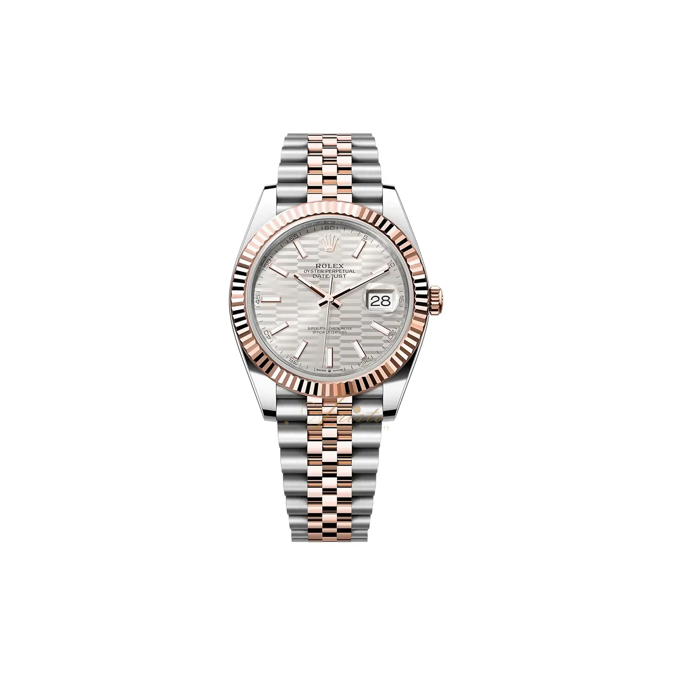 R*l*x datejust silver dial watch 126331-0018