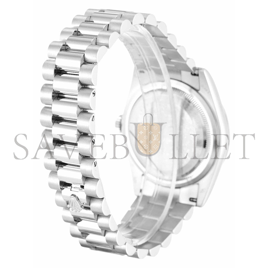 R*l*x day-date ice blue, diagonal motif 40mm watch 228236