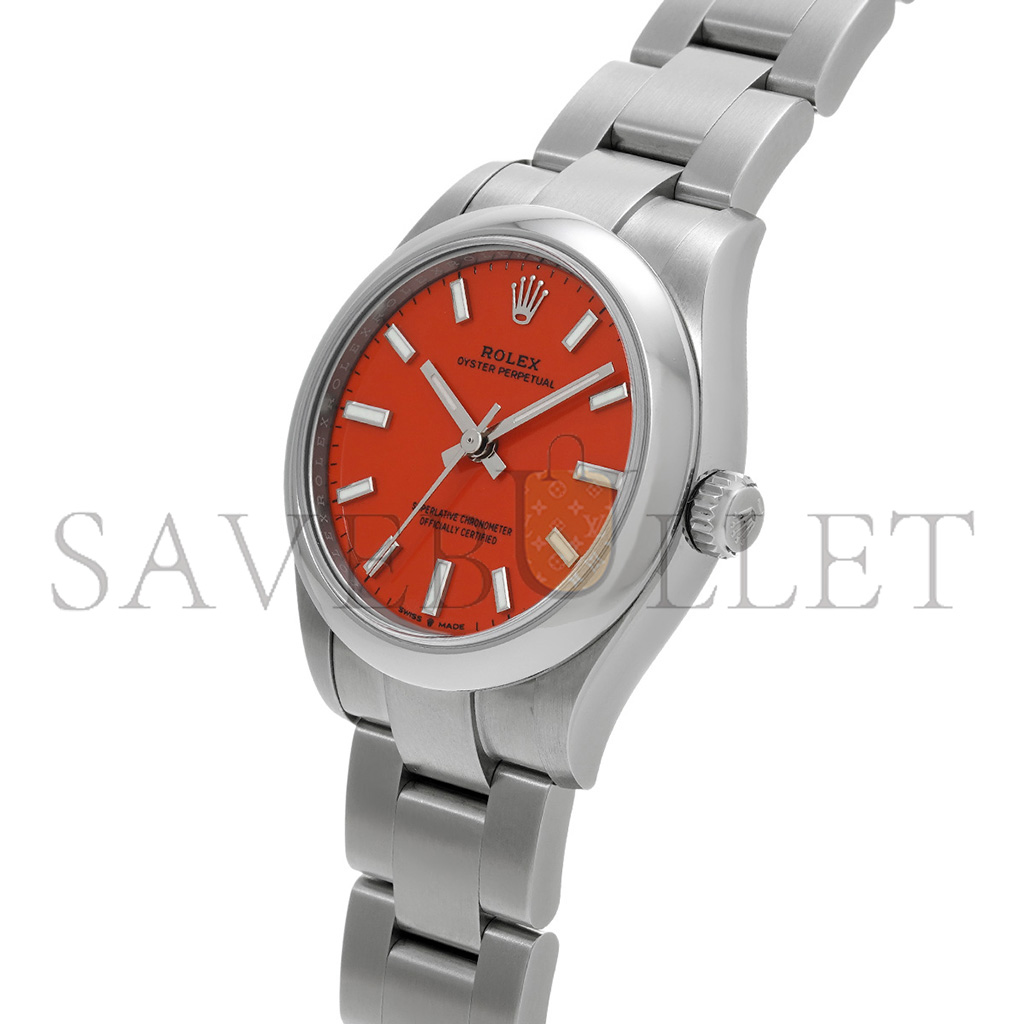R*l*x oyster perpetual coral red watch 277200