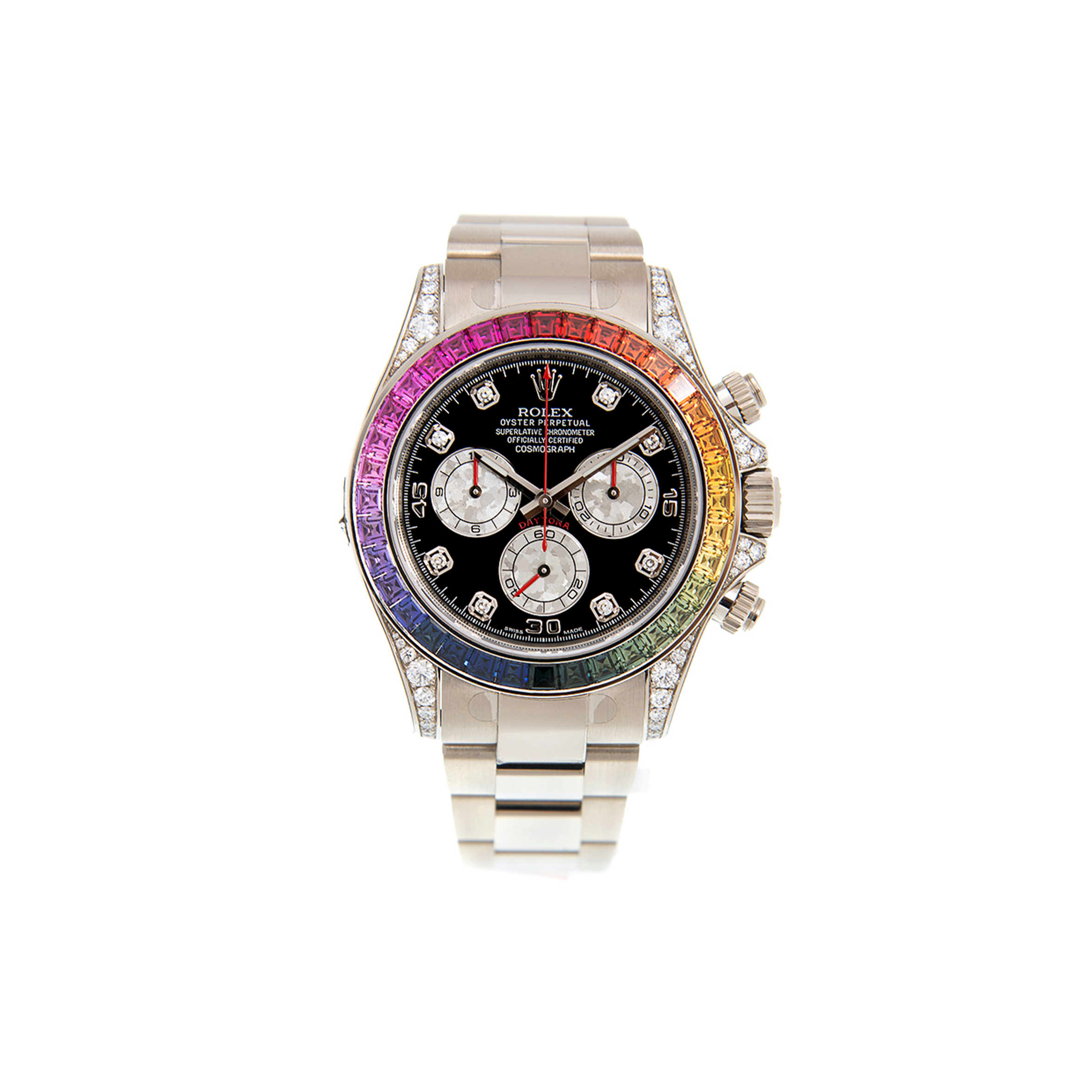 R*l*x daytona rainbow sapphire 18k white gold watch 116599rbow-0003