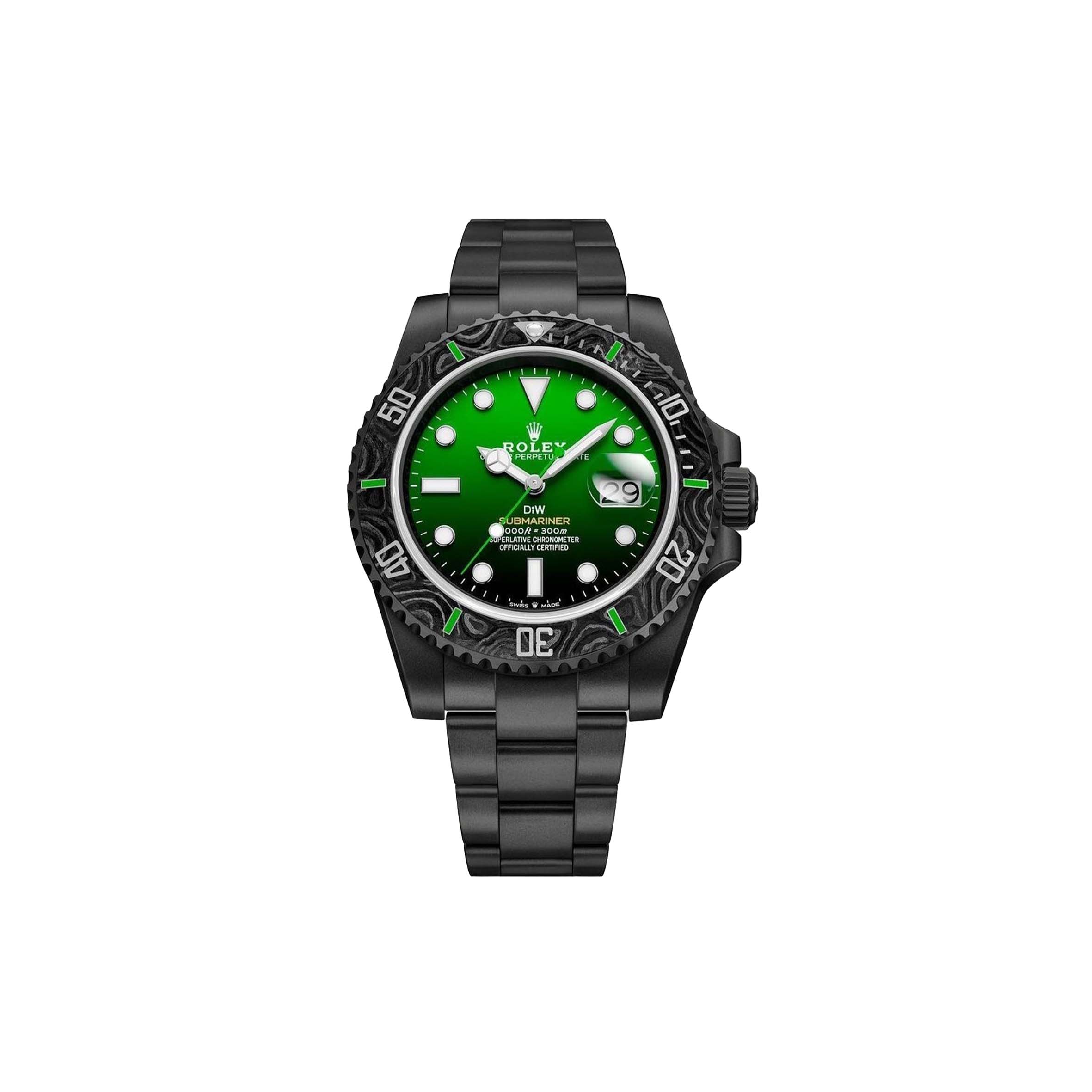 R*l*x submariner diw parakeet watch 126610ln