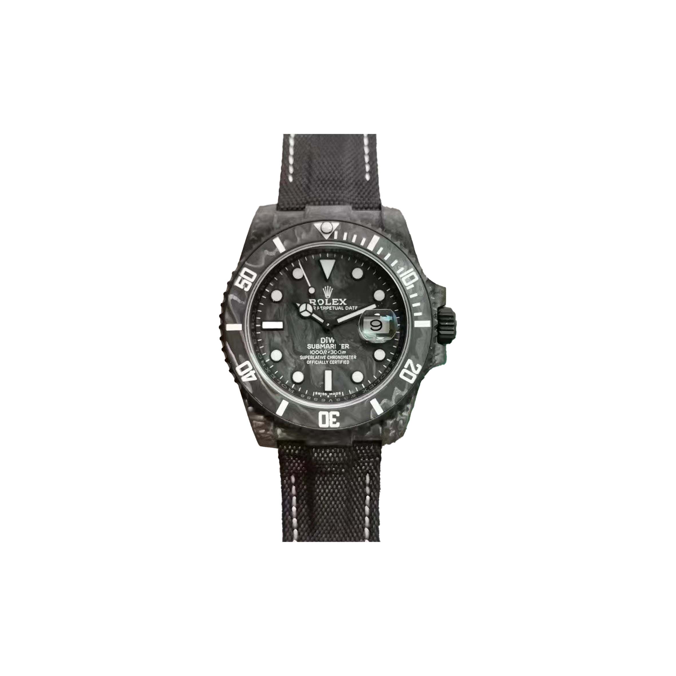 R*l*x submariner diw carbon white element watch 116610