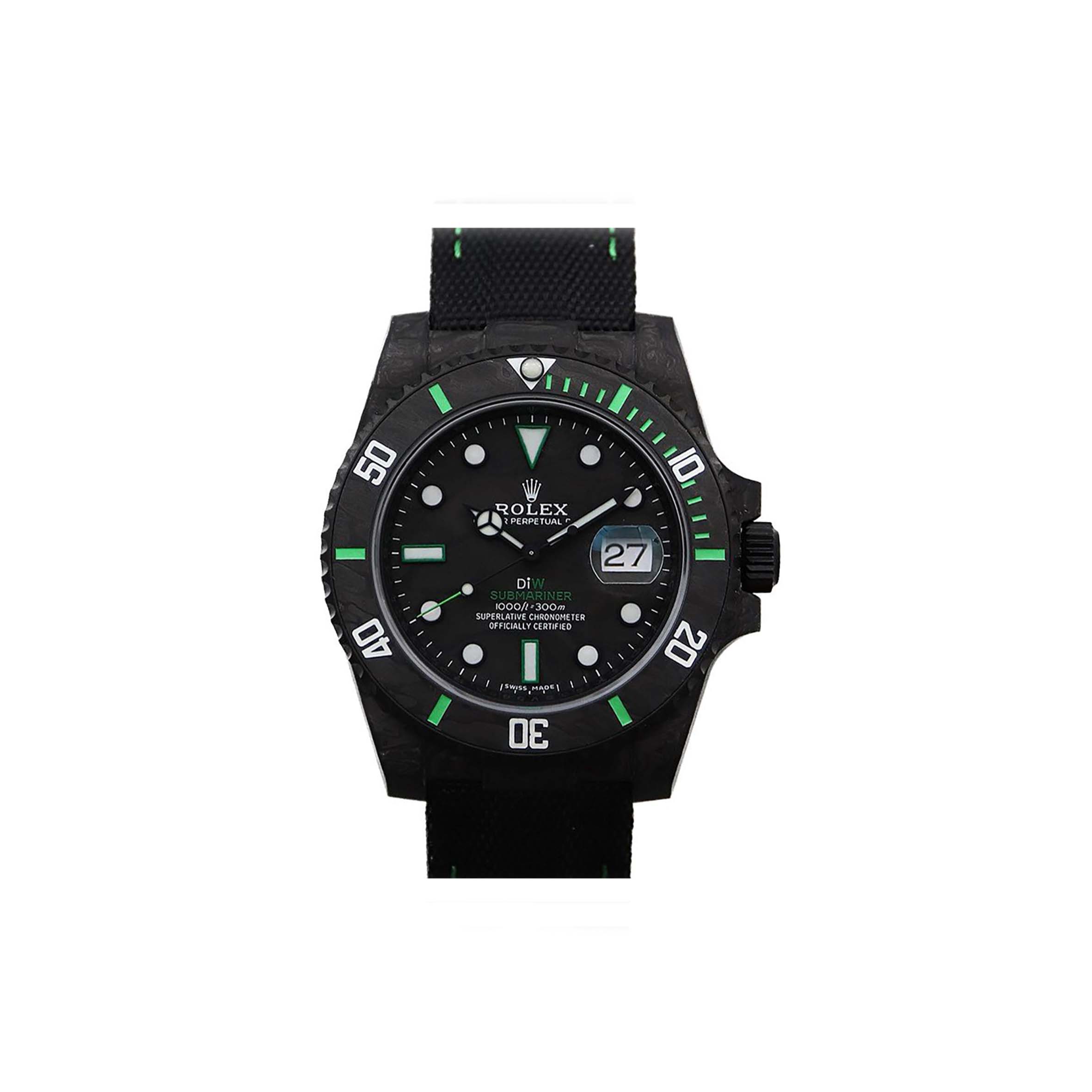 R*l*x submariner diw carbon green watch 116610