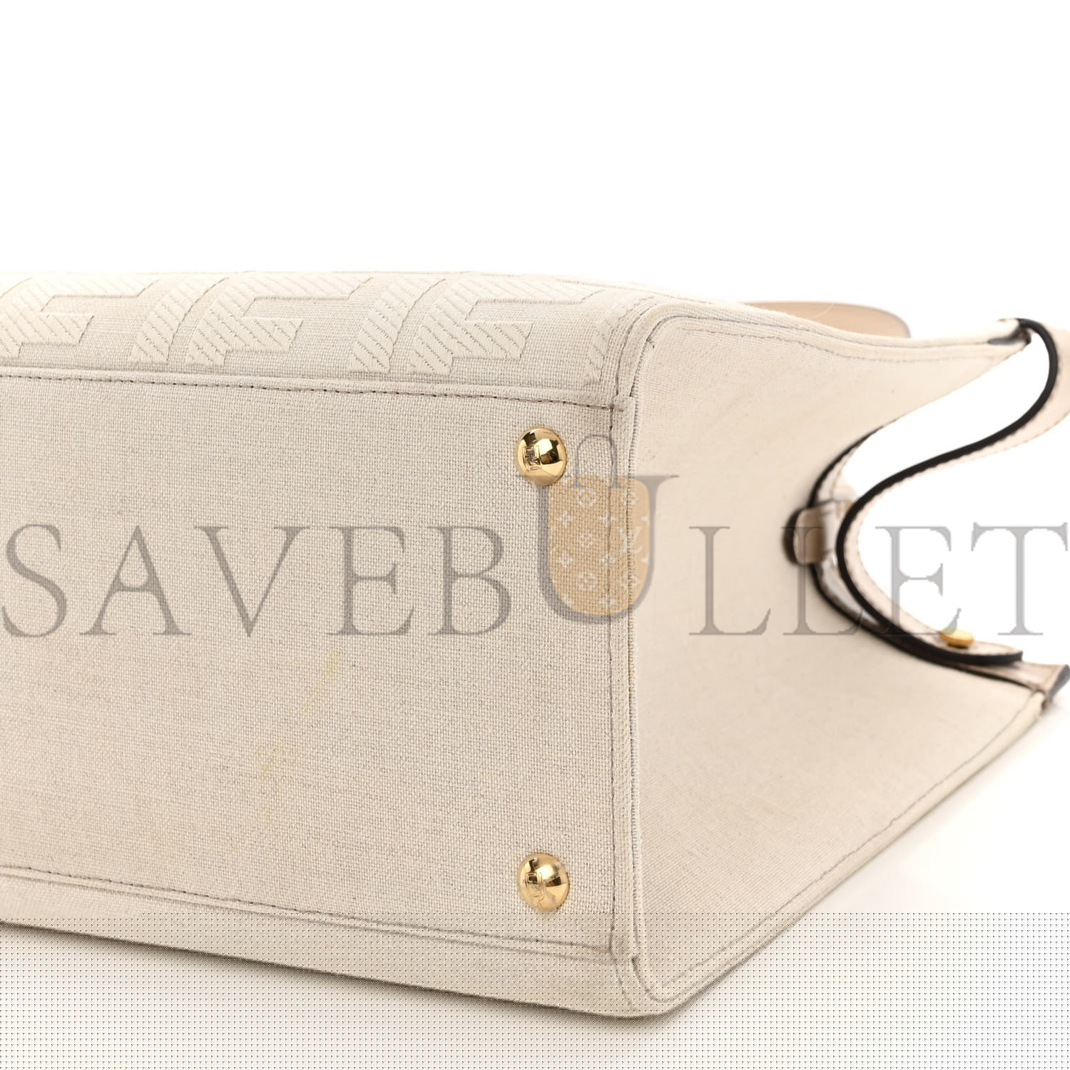 F**di canvas vitello king ff embroidered medium peekaboo x-tote poudre (41*29*15cm)