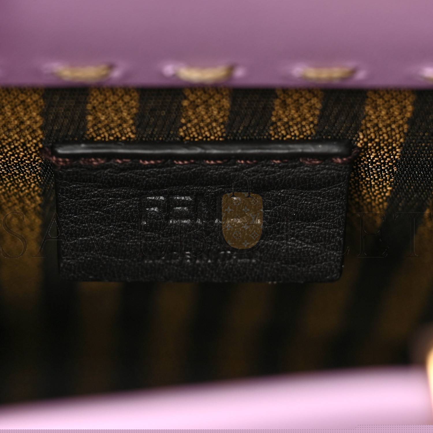 F**di vitello king plexiglass logo embossed mini F**di sunshine shopper tote lavanda (18*13*6cm)