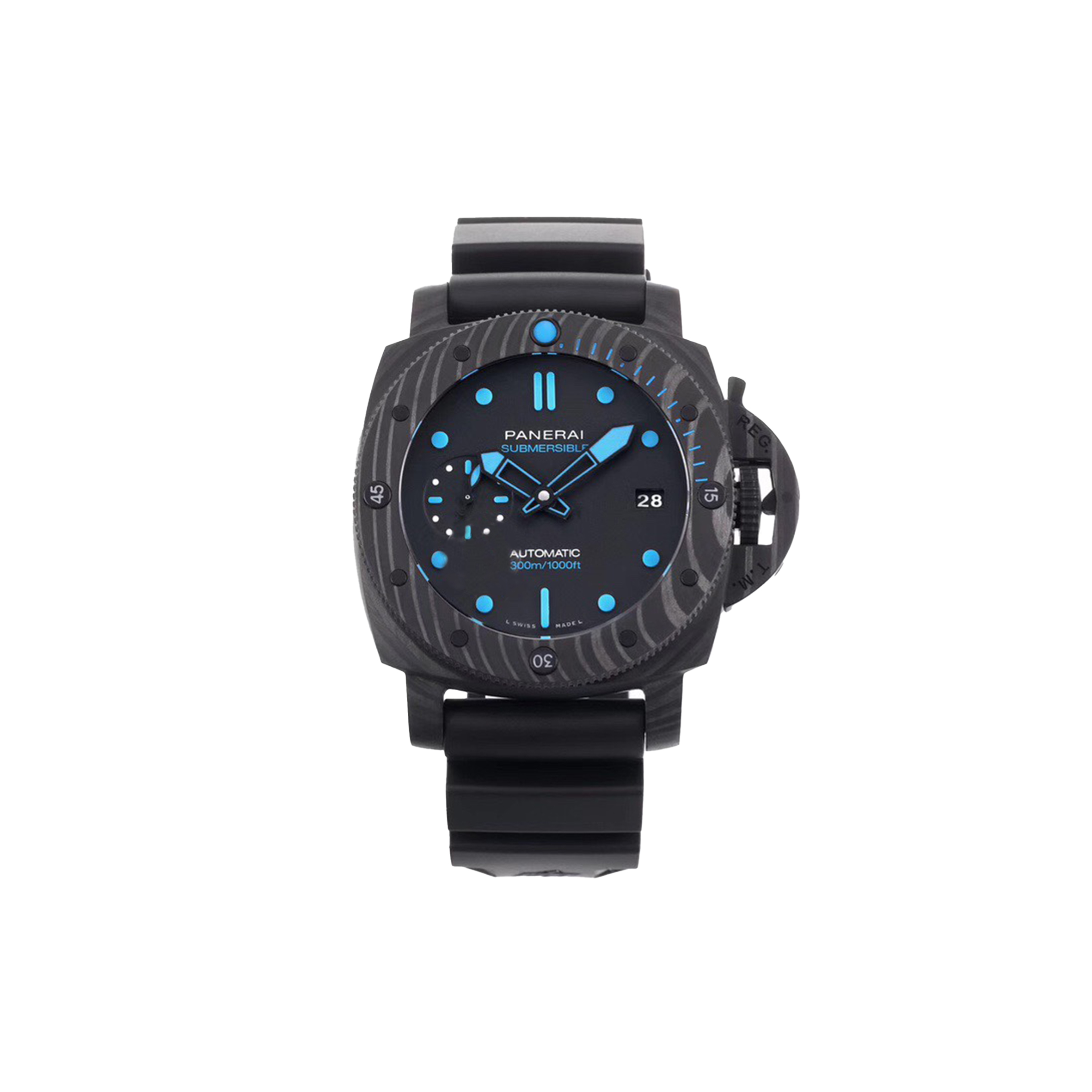 Pa*e*ai luminor submersible carbontech carbon fiber men''s watch pam00960
