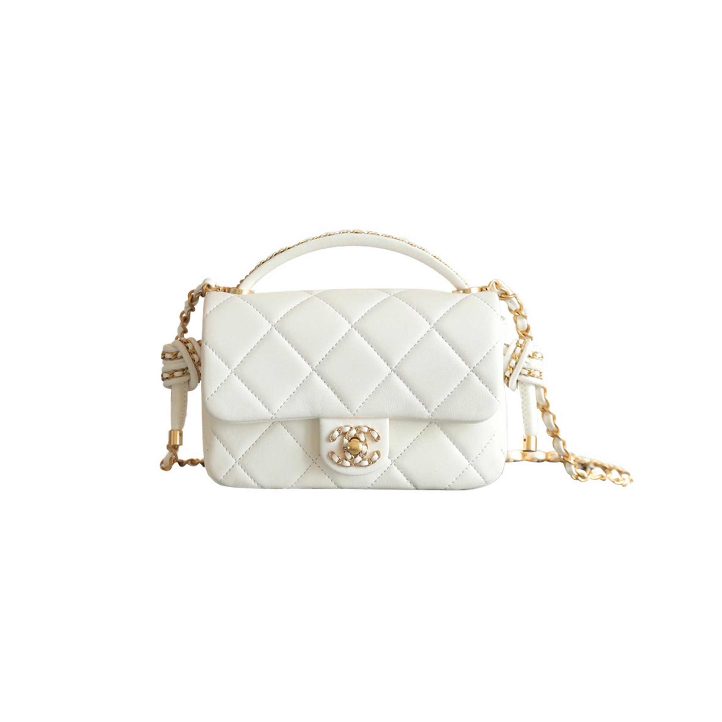 Ch*el flap bag with top handle as5316 (18*12*6cm)