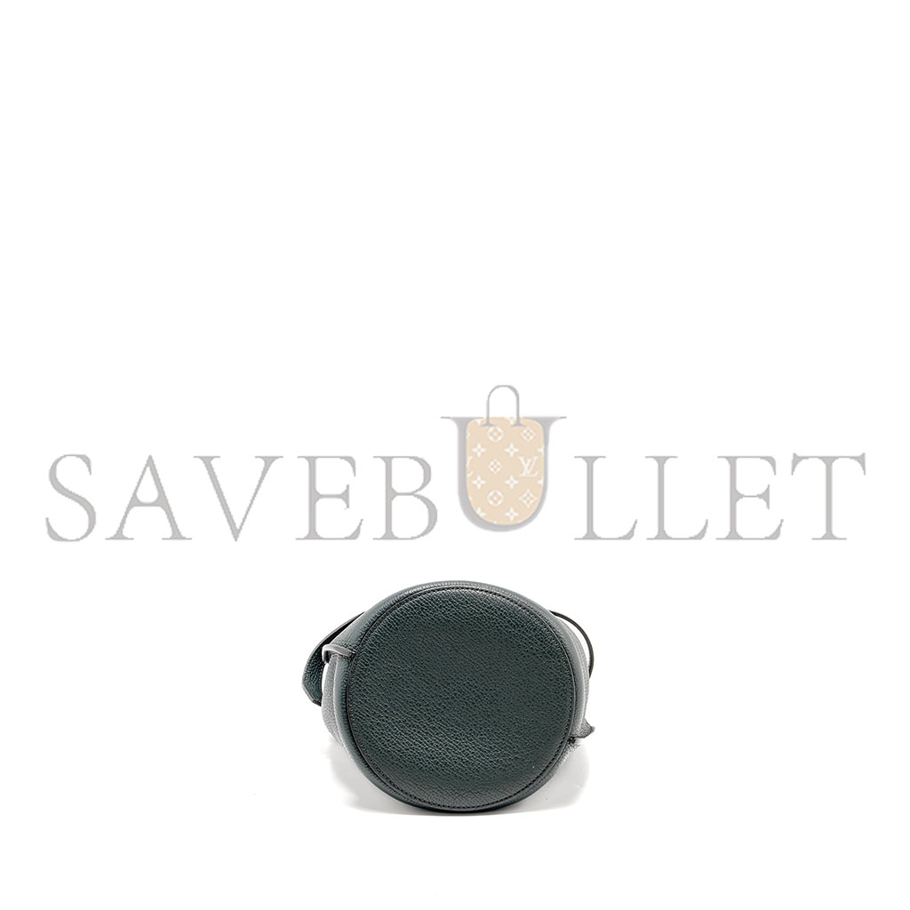 Ce**e Ce**e nano bucket big bag grained calfskin dark green shw (21*15*15cm)