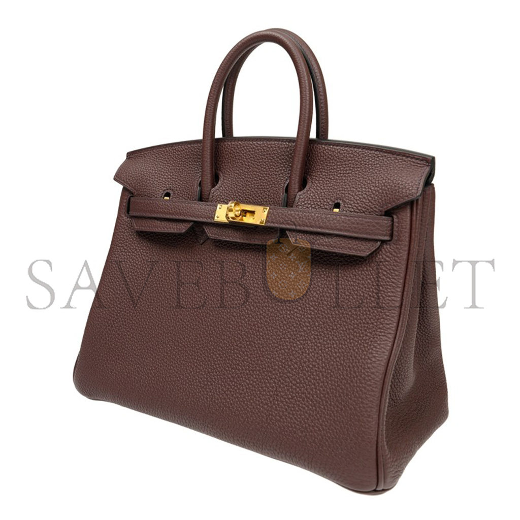 H**mes master birkin 25 chocolate bag bk250gtggp (25*20*13cm)