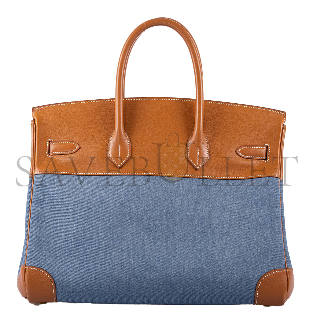 H**mes master birkin 25 bi-material gogaa saddle barenia fi boorsaa kanfaasi deenii bifa diimaa 831104 (25*20*13cm)