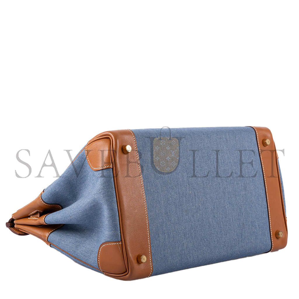 H**mes master birkin 25 bi-material gogaa saddle barenia fi boorsaa kanfaasi deenii bifa diimaa 831104 (25*20*13cm)