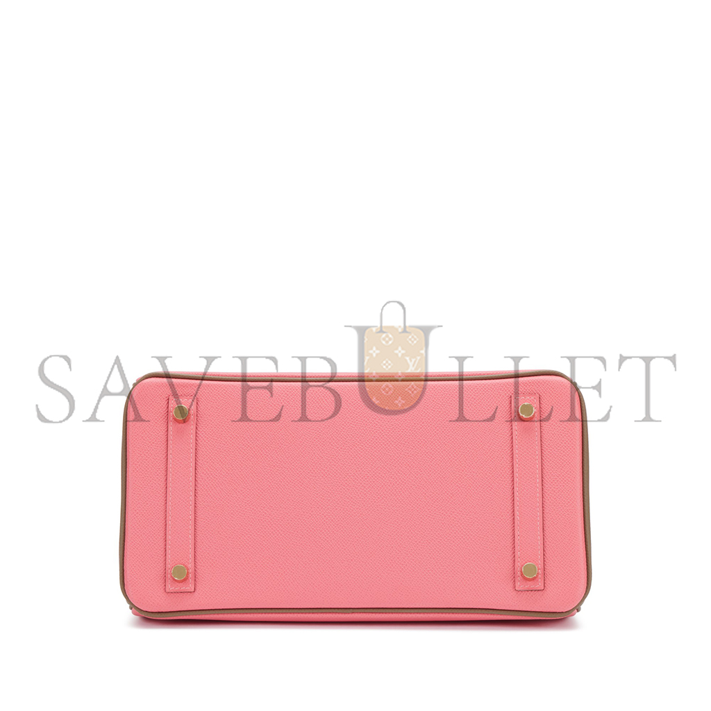 H**mes birkin 25 clemens leather milkshake powder windbreaker gray bk30e510epcz (25*20*13cm)