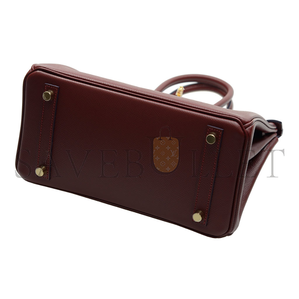 H**mes master birkin 25 togo leather burgundy gold buckle bag bk2555epgp (25*20*13cm)