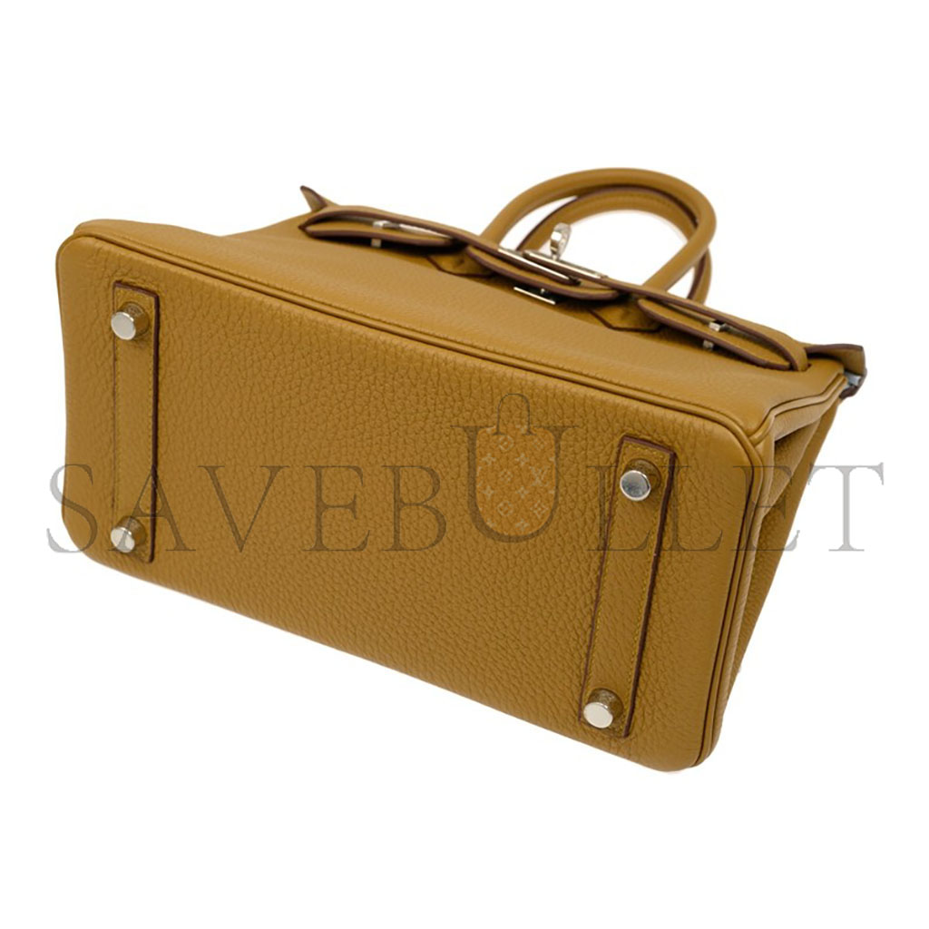 H**mes master birkin 25 togo leather milk tea color gold buckle handbag bk25aktgss (25*20*13cm)
