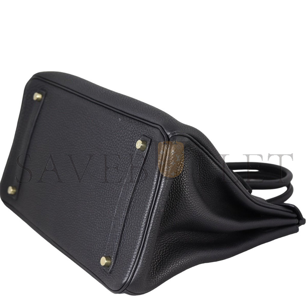 H**mes master birkin 35 togo leather black gold buckle bag h028369cc2z (35*28*18cm)