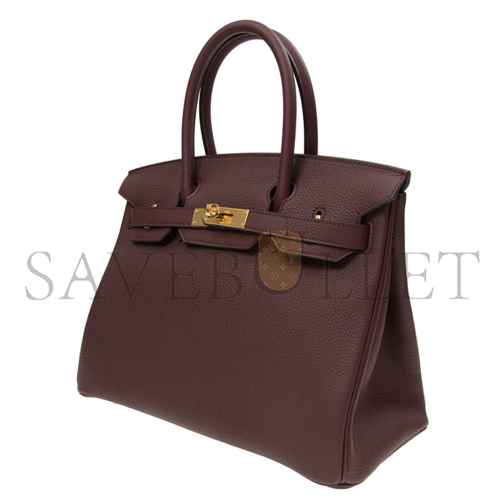 H**mes birkin 25 togo leather saddle red gold buckle h028369cc0g (25*20*13cm)