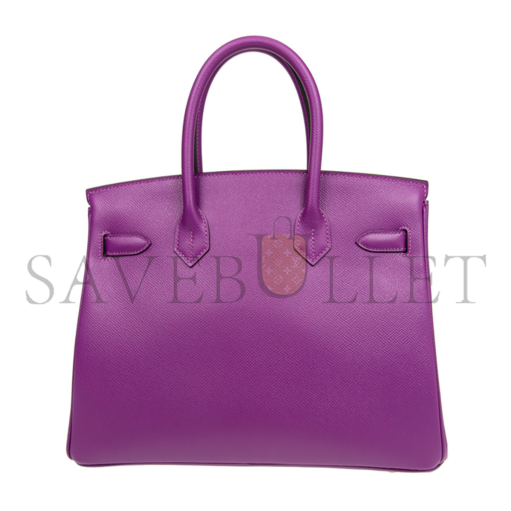 H**mes birkin 30 togo leather anemone purple gold buckle bag bk30p9epgp (30*23*15cm)