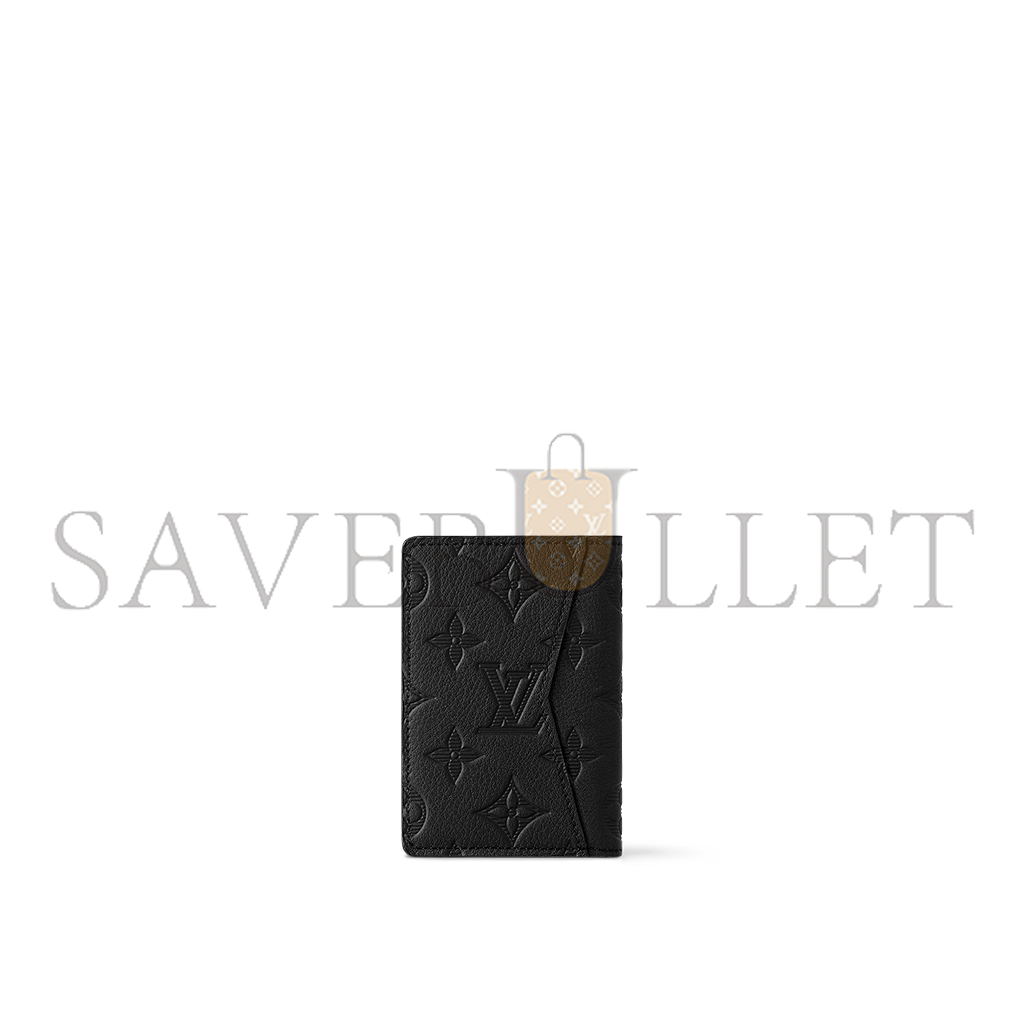 l**is V*t*n monogram shadow calfskin pocket organizer m62899 (11*7.5*1 cm)