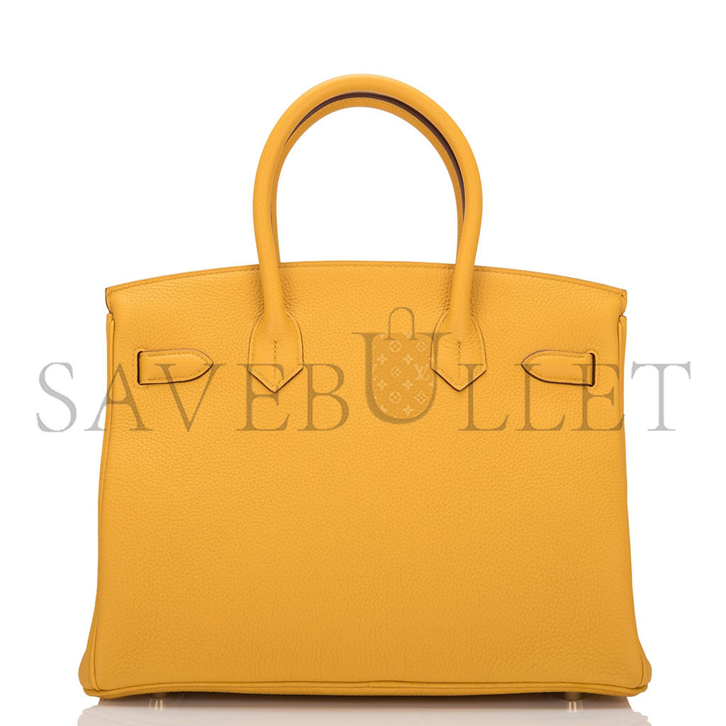 H**mes jaune ambre togo birkin 30 gold hardware 265380 (30*22*16cm)