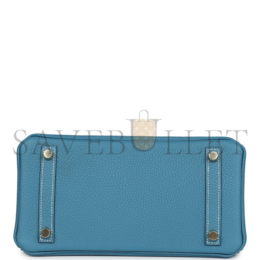 H**mes birkin 25 blue jean togo gold hardware 265379 (25*20*13cm)