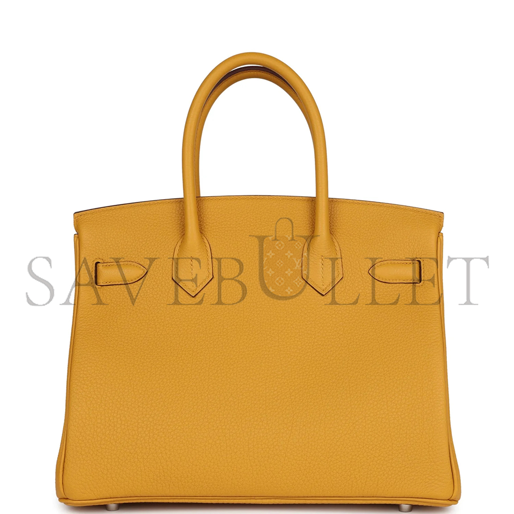 H**mes birkin 30 jaune ambre togo palladium hardware 265381 (30*22*16cm)