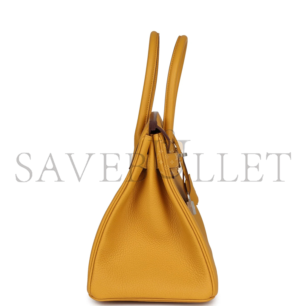H**mes birkin 30 jaune ambre togo palladium hardware 265381 (30*22*16cm)