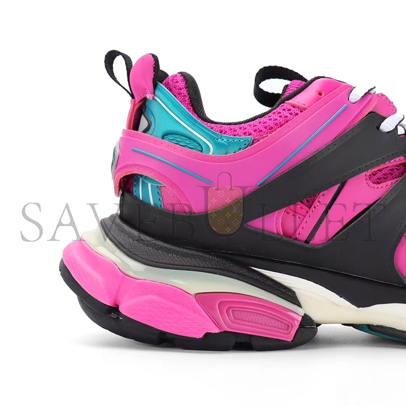 Ba*len*cia*ga mesh fabric womens track sneakers pink black 542436w2la12048