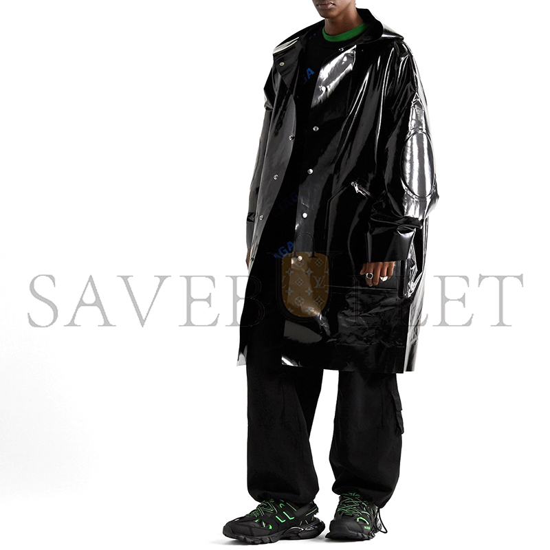 Ba*len*cia*ga track neon nylon mesh and rubber sneakers black 542436w2la12042