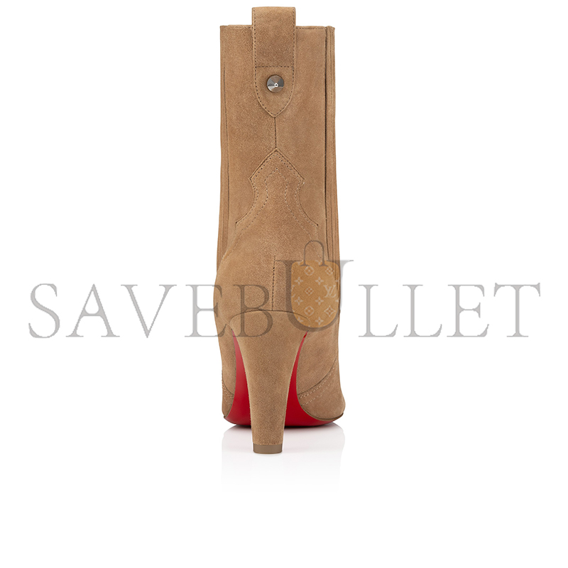 Ch**an louboutin santigag 85 mm low boots-veau velours-lionne-women 3240655f486