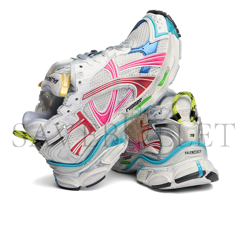 Ba*len*cia*ga runner rubber & mesh sneakers 772774w3rbw9645
