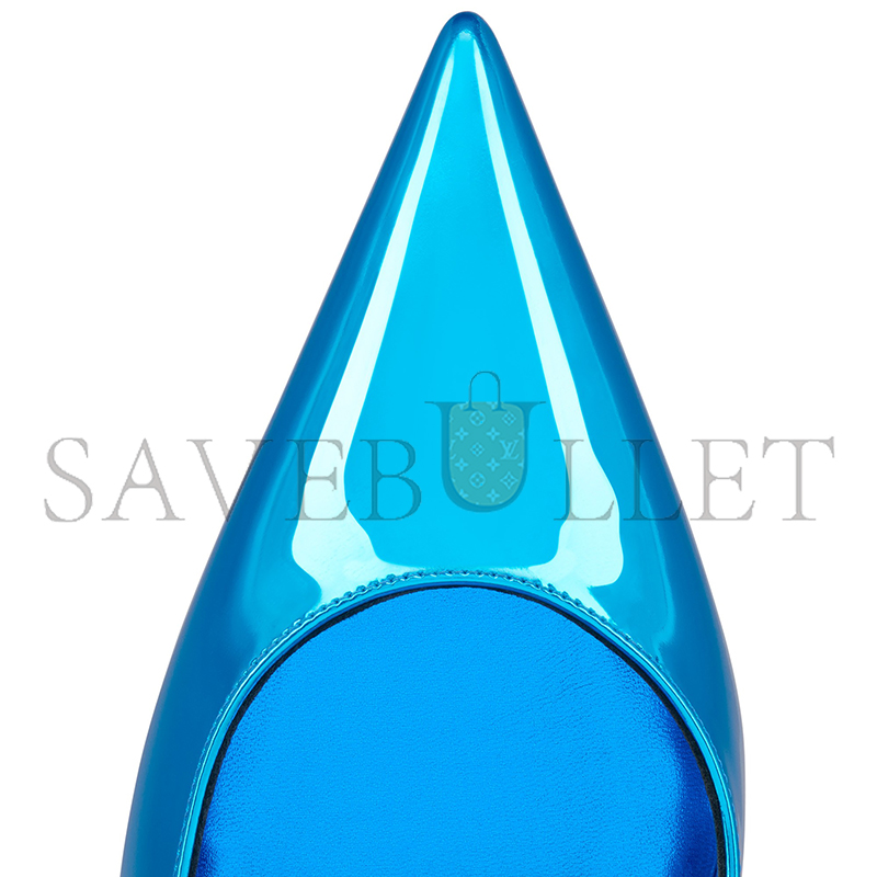 Ch**an louboutin miss z 100 mm pumps-laminated calf leather-acqua-women 12506504306