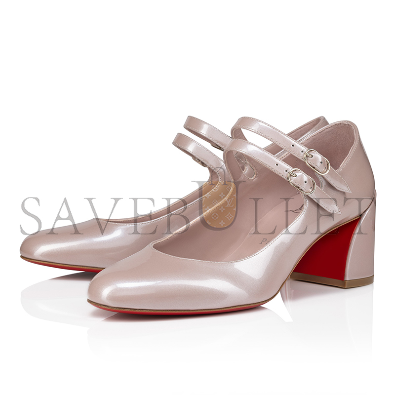 Ch**an louboutin miss jane 55 mm mary janes-pearlescent patent calf leather-vintage rose-women 12503469002