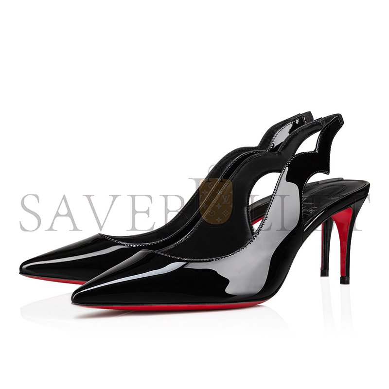 Ch**an louboutin hot chick sling 70 mm slingback pumps-patent leather-black-women 3230045b439