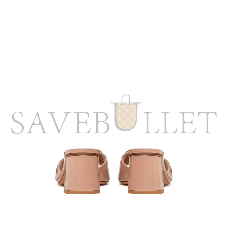 VALENTINO VLOGO SIGNATURE PATENT LEATHER SLIDE SANDAL 60MM 6W2S0HA6TMK_GF9