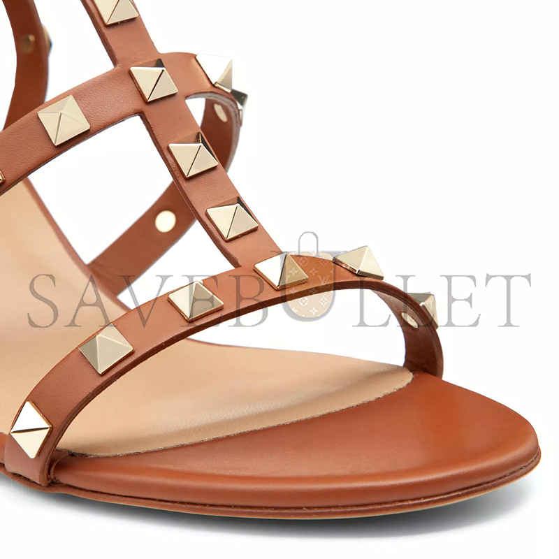 VALENTINO ROCKSTUD CALFSKIN ANKLE STRAP SANDAL 60MM 4W2S0491VBP_HG5