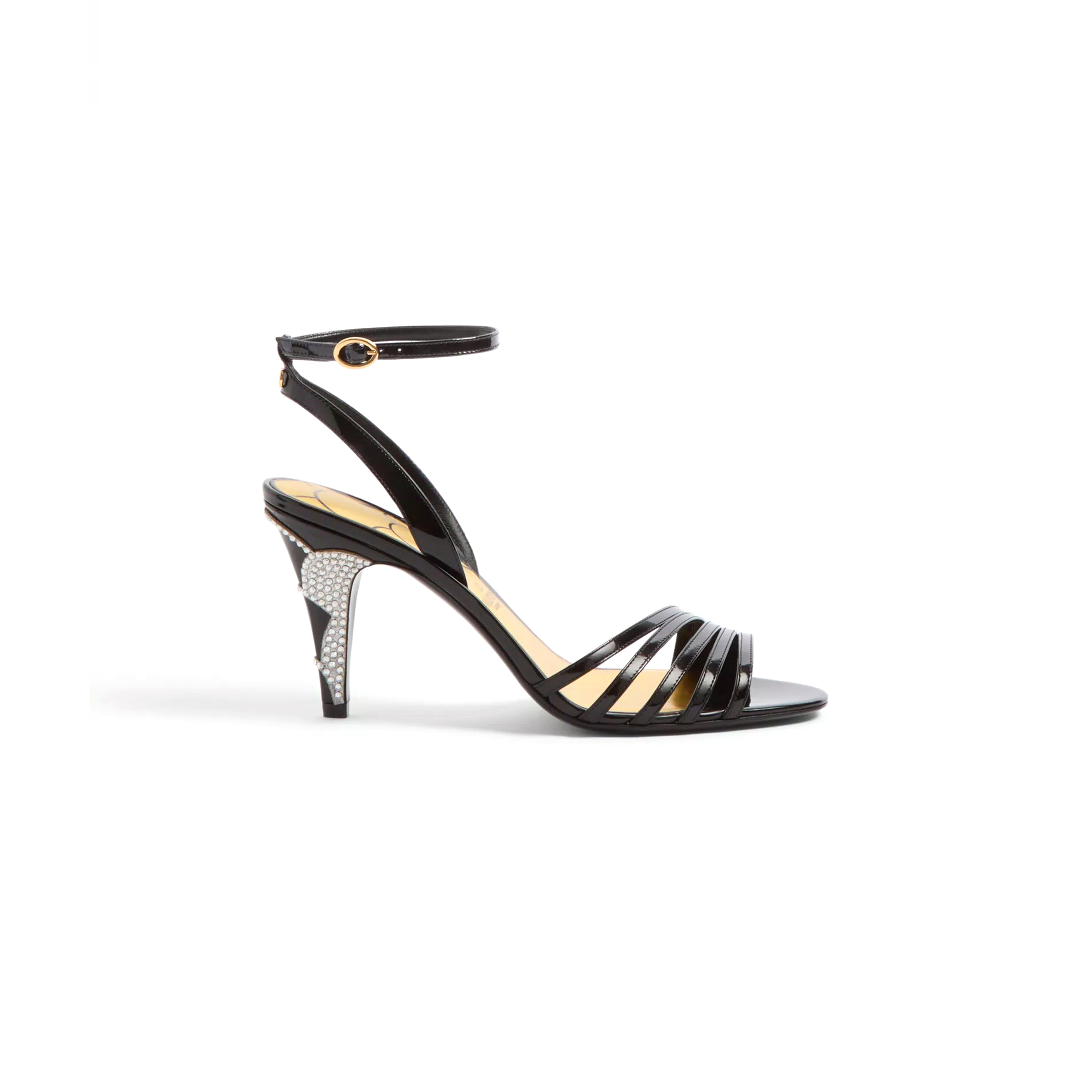 VALENTINO LADYCRUSH PATENT LEATHER SANDAL WITH CRYSTALS 85MM 6W2S0LD3SWK_R2D