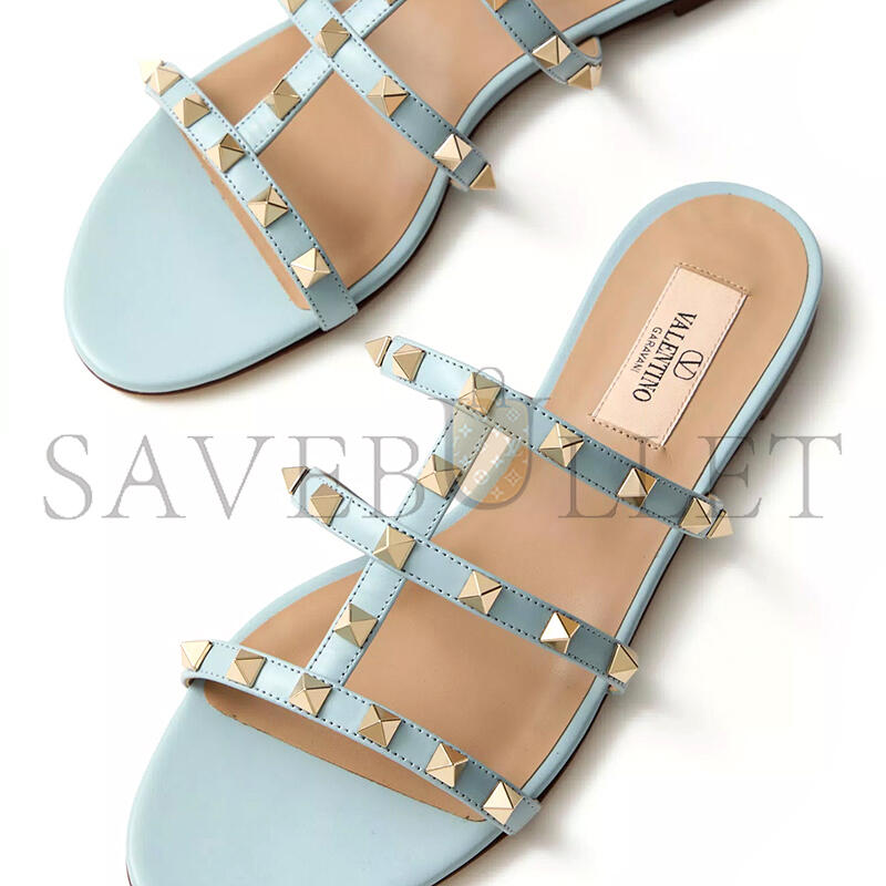VALENTINO ROCKSTUD FLAT SLIDE SANDAL 5W2S0C49VOD_ZJ4