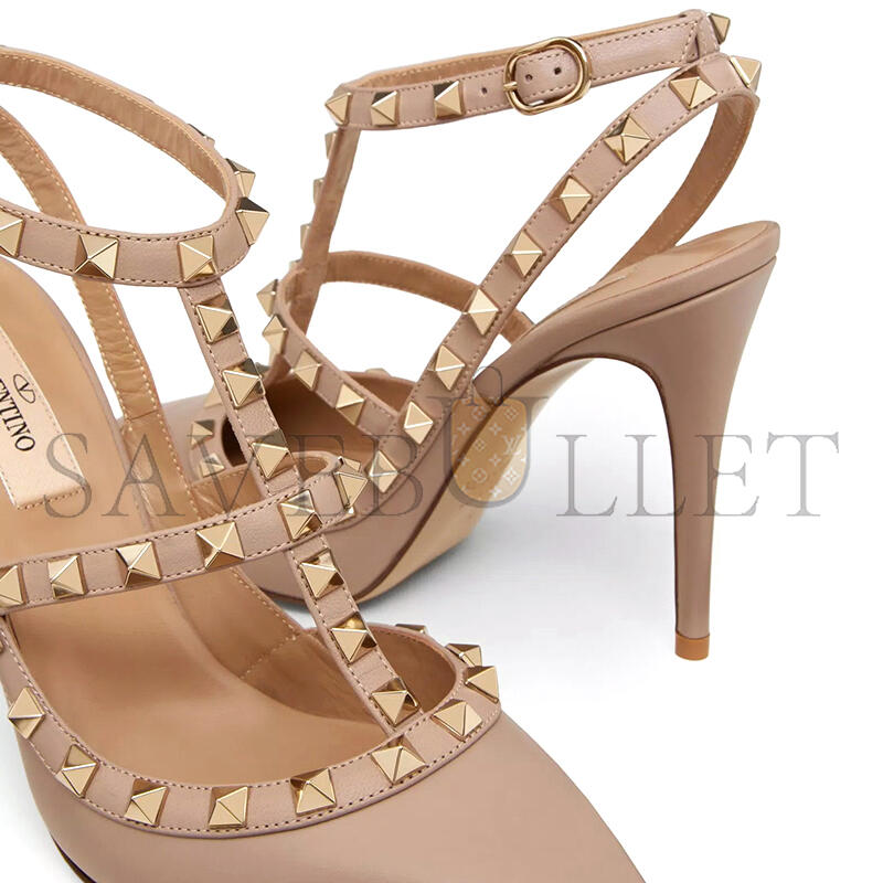 VALENTINO ROCKSTUD ANKLE STRAP PUMP 100 MM 5W2S0393VOD_P45