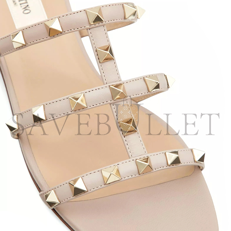 VALENTINO ROCKSTUD FLAT SLIDE SANDAL 5W2S0C49VOD_P45
