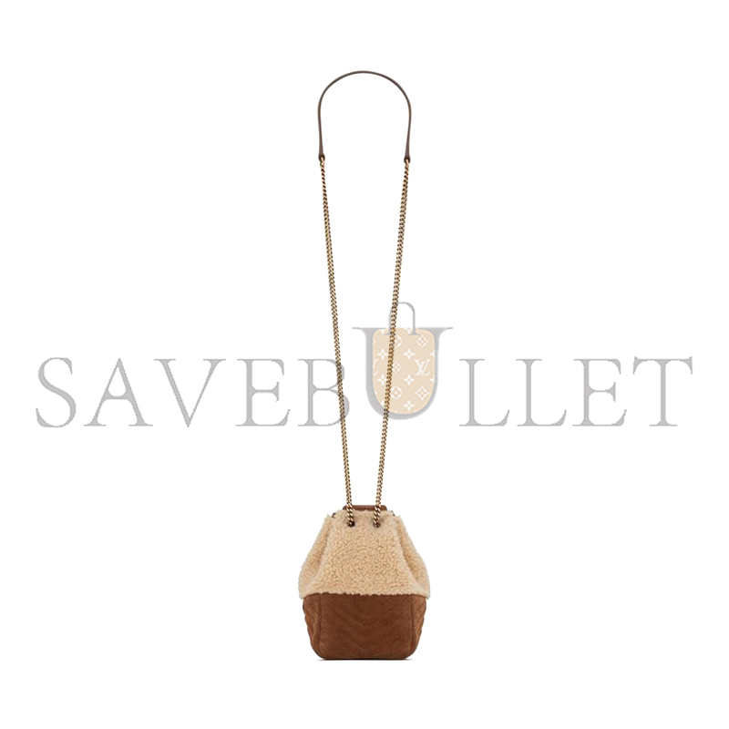 Y*L joe mini shearling & suede bucket bag 70163129xa79587 (19*13*13cm)