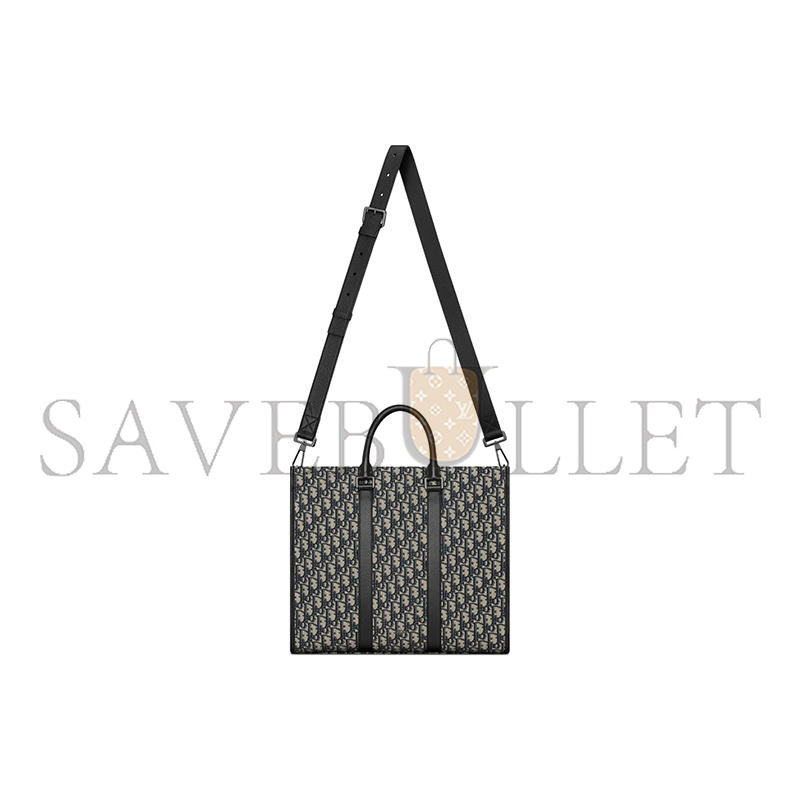 D*or east-west tote bag beige and black D*or oblique 1essh232yky-h27e (40.5*35*12cm)
