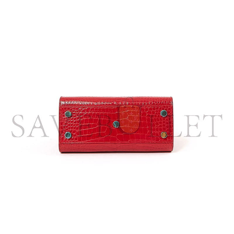Y*L red croc embossed nano sac de jour bag lu84822960252 (26*20.5*12.5cm)